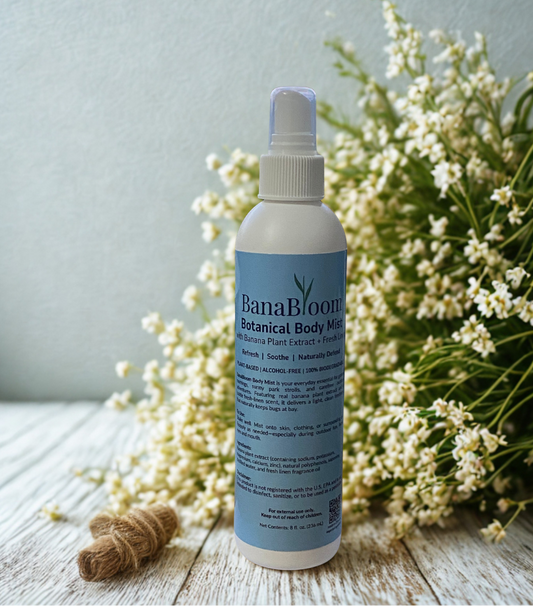 NEW! BanaBloom Botanical Body Mist + Fresh Linen Scent (8 oz)